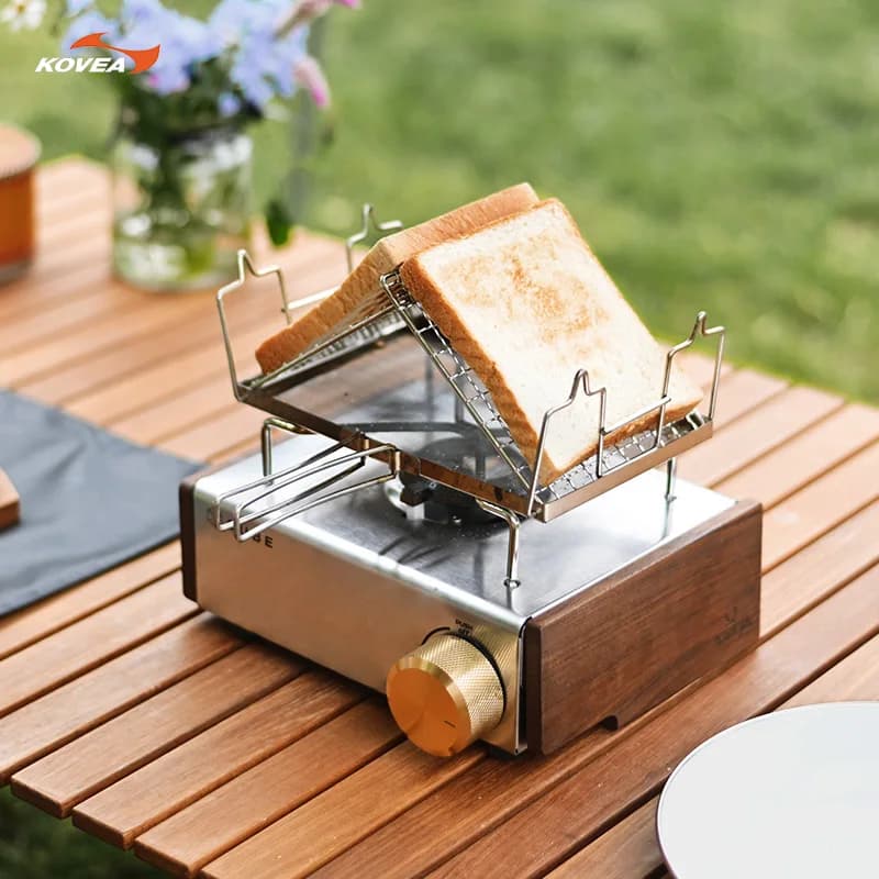 Thous Winds KOVEA CUBE Gas cooker accessories Adaptation to KOVEA, KOVEA Side plate Brass knob Grill External camping net TW8001