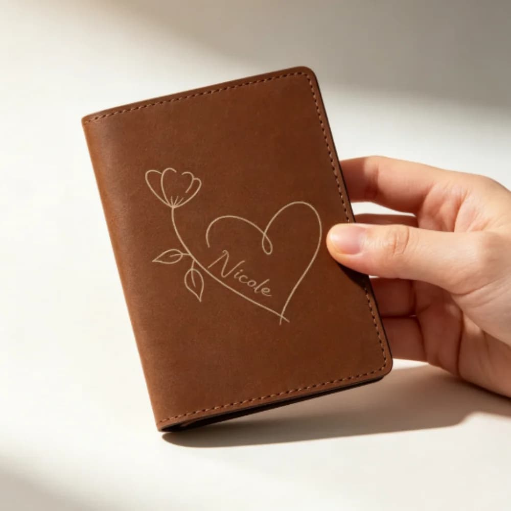 Custom Initial Name Text Waterproof Passport Holder, Classic Unisex Travel Document Case, Holiday Gift For Men Women