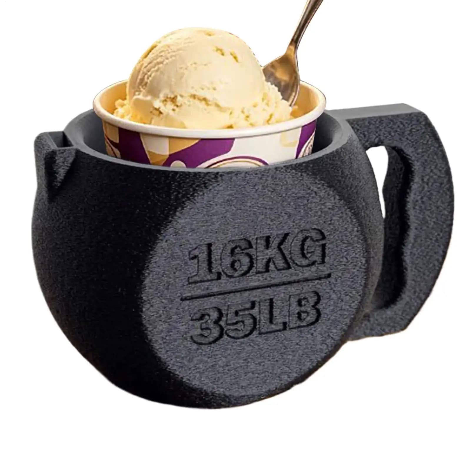 Porta Gelato a Forma di Kettlebell da 16 Oz, Divertente e Originale Contenitore per Yogurt a Forma di Kettlebell