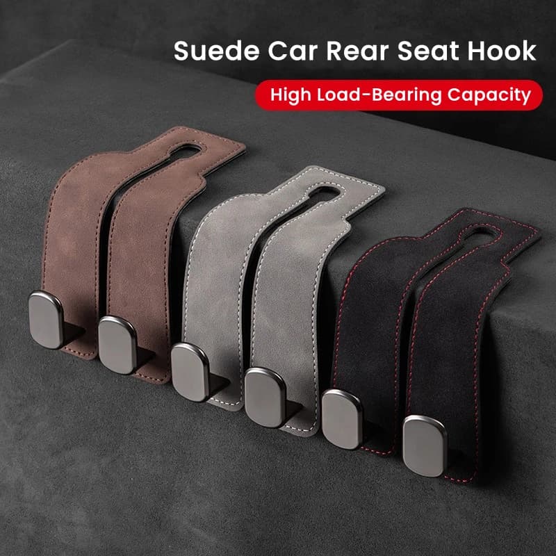 Gancio per auto 2 in 1 per sedile posteriore per auto Ganci per schienale Poggiatesta Clip per gancio Universale Doppi ganci Supporto per riporre accessori interni per auto