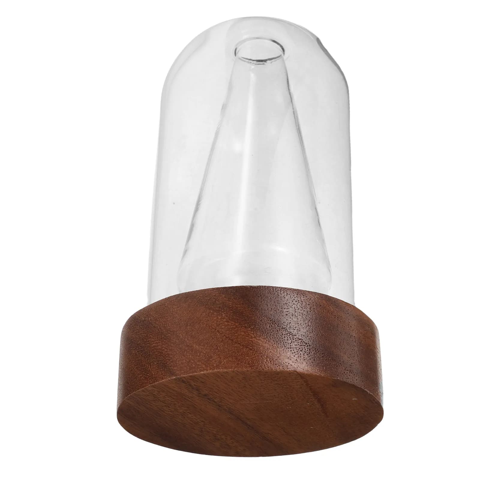 Glass Reed Diffuser Bottles Double Layer Aromatherapy Glass Bottle Wood Base Home Office Decoration Essential Oil Diffuser