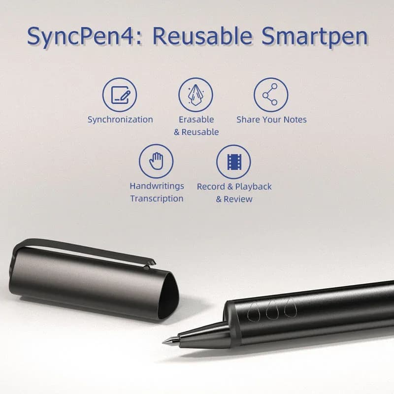 Newyes syncpen4 Set Smartpen riutilizzabile cancellabile Smart Notebook Sistema di scrittura intelligente e preciso Supporta archiviazione offline