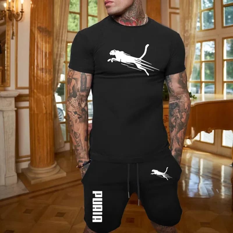 Men's Casual Sporty Complete 2026: Breathable T-shirt and Shorts - Set Two Pieces Fashion