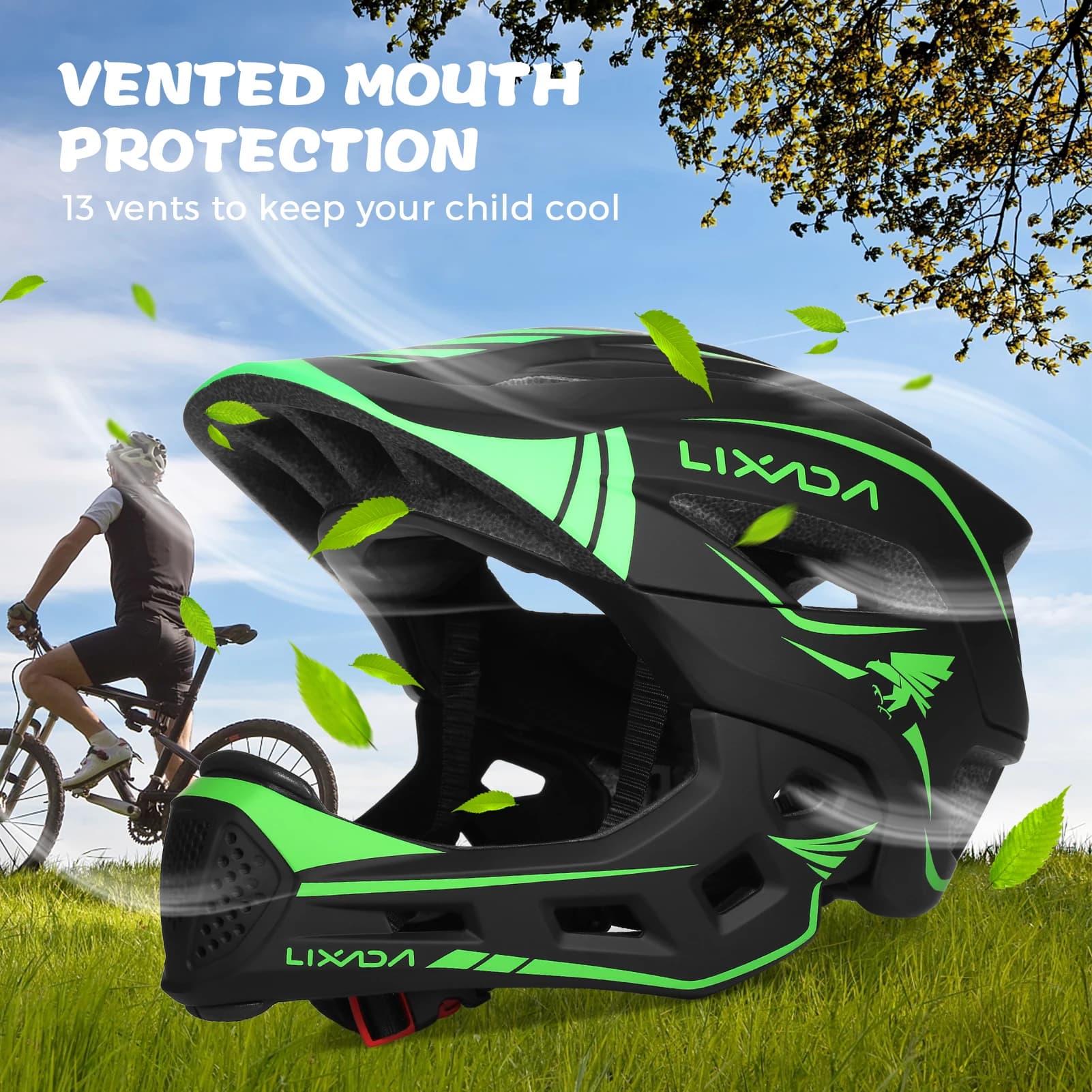 Lixada Detachable integral helmet for children Sports helmet for children Safety bike Protective equipment for skateboard roller skates