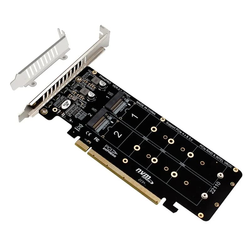PCI Express 4.0 X16 a 4 porte adattatore per scheda RAID NVME chiave M NVME PCI-e scheda divisa 32Gbps supporto 2230 2242 2260 2280 M.2 NVME SSD