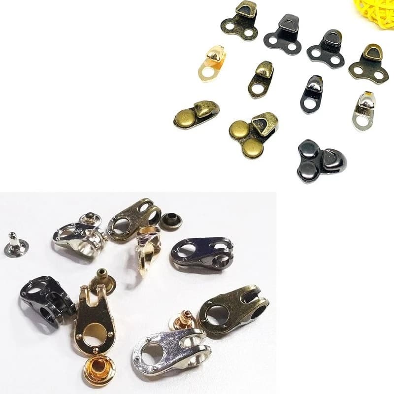 Set di Ganci per Stivali, Fibbie con Rivetti per Riparazione/Campeggio/Escursionismo/Alpinismo, Accessori per Lacci delle Scarpe