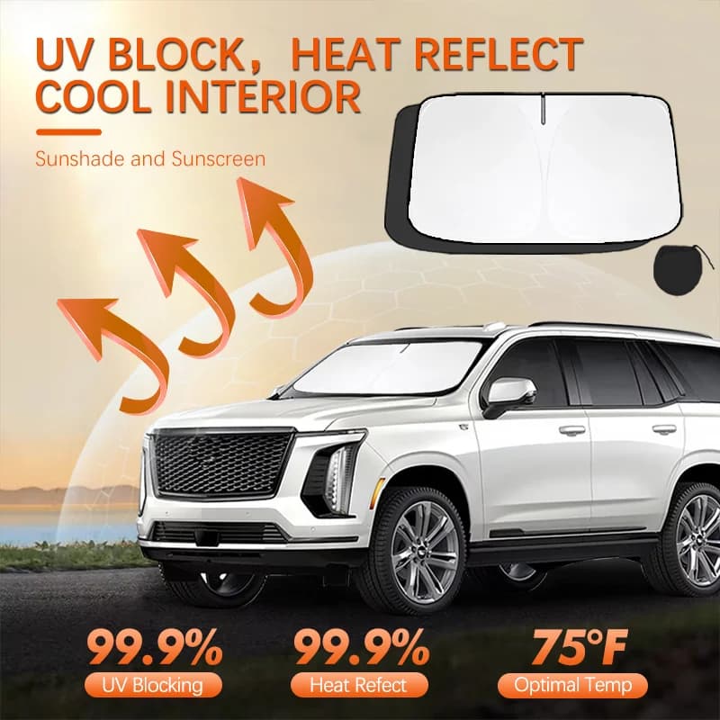 For Cadillac Escalade ES Car Sun Viso Front Window Windshield Sunshade Heat Insulation Summer Sun UV Protection Auto Accessories