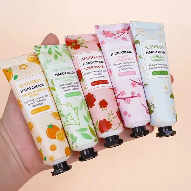 AESTHTANY Set of creams for floral hands, package of 5 | Moisturized and Repair the Dry and Screpolated Hands