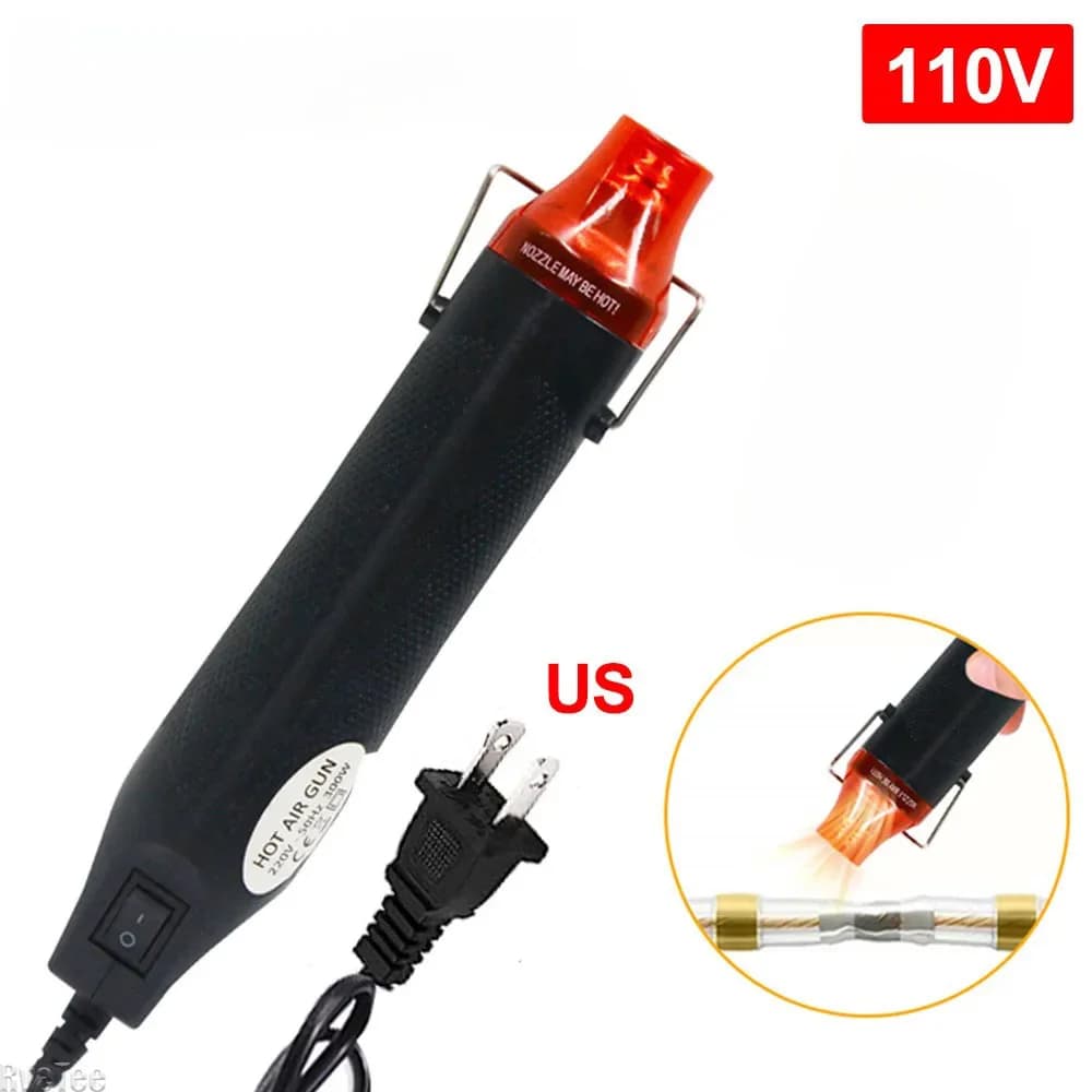 Portable Mini 300W PVC Heat Gun Multifunctional Hand‑Held Thermal Tool for DIY Embossing Shrink Wrap Projects