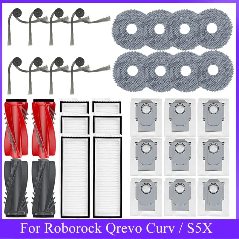 Di ricambio Per Roborock Qrevo Curv / S5X / 5A1 / 5XC / 5AE / CurvC Parti Per Vaccum Cleaner Principale Spazzola Laterale Filtro Mop Accessori