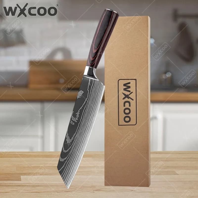 Knife Japanese Kiritsuke WXCOO, Butcher's knife, Multipurpose kitchen tool, Bone knife, Chef knife to cook
