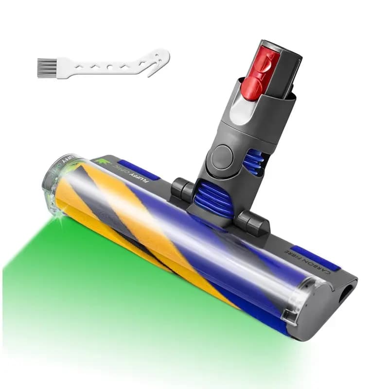【SHOP JOURNEY】 Testina di Pulizia Laser Soft Roller Compatibile con Aspirapolvere Dyson V12 Detect Slim/V10 Digital Slim, Illumina il Terreno