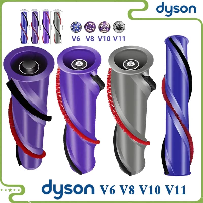 For Dyson V6 V8 V10 V11 Compatible Cordless Vacuum Cleaner Head Soft Roller Brush Bar Replacement Accessories Parts