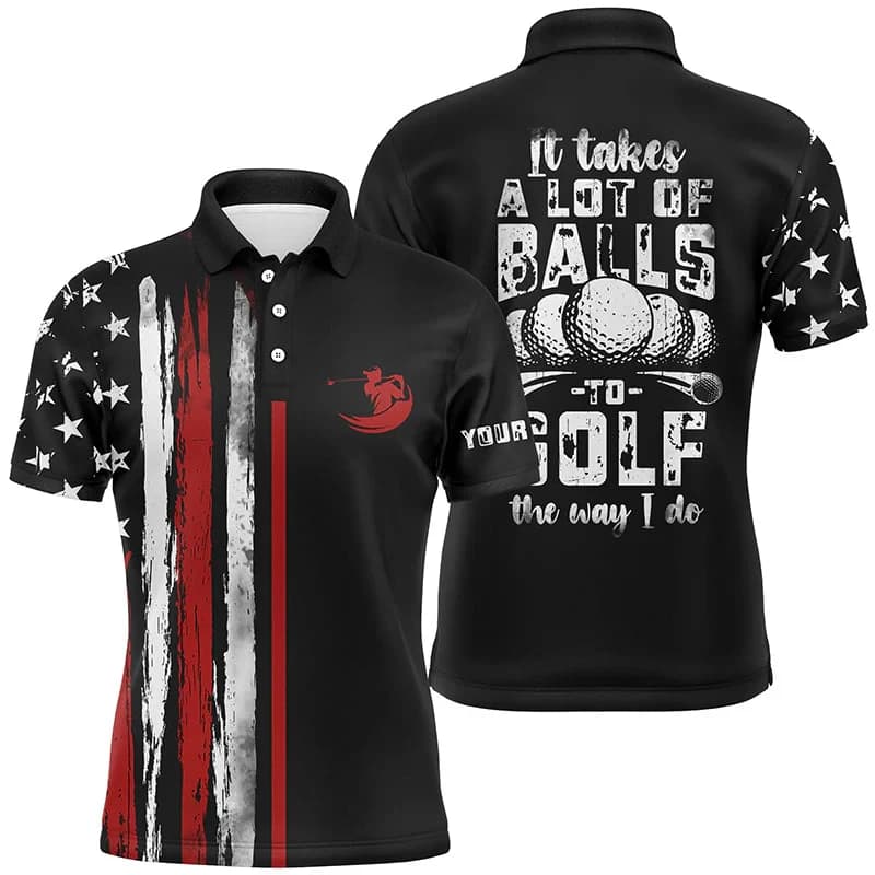 Polo Classiche Vintage con Grafica Golf, Personalizzazione Nome Squadra, Stampa 3D, Magliette Sportive da Uomo Traspiranti e Comode
