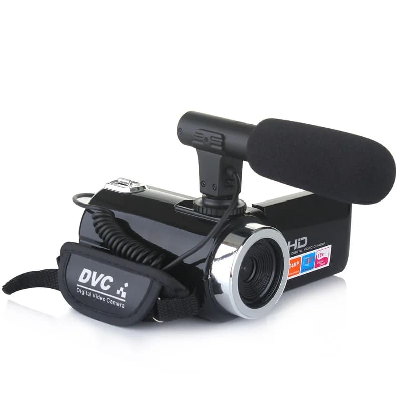 Videocamera classica da 24 MP Videocamera digitale Schermo LCD da 3 pollici Fotocamera con zoom digitale 18x D08A Videocamera digitale HD per i viaggi