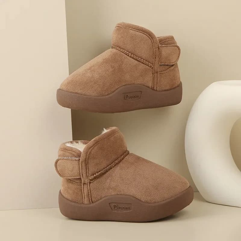 Stivali da neve per bambini in peluche invernale per bambini Scarpe di cotone spesse e calde Stivali in pelliccia sintetica da bambina per l'inverno