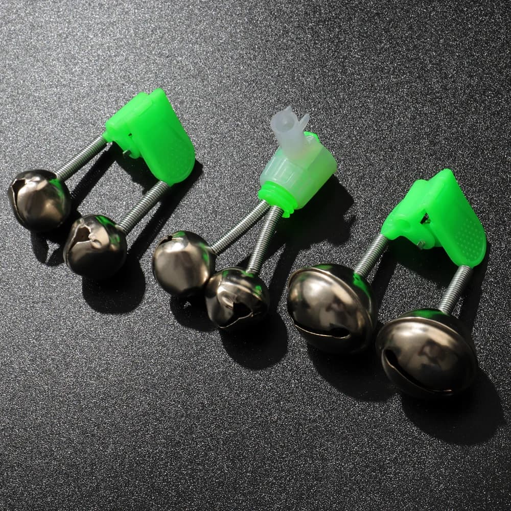 5-20 Pieces Fishing Clamp Alarms Rod Bells Clip Snap Equipment Double Ring Spring Fishing Accessories Kit Set Fish bite indicators