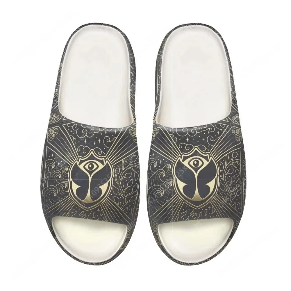 Ciabatte Tomorrowland Flag Music Festival con Suola Morbida, Zoccoli da Bagno per Uomo, Donna e Adolescenti, Scarpe Personalizzate per Acqua e Casa