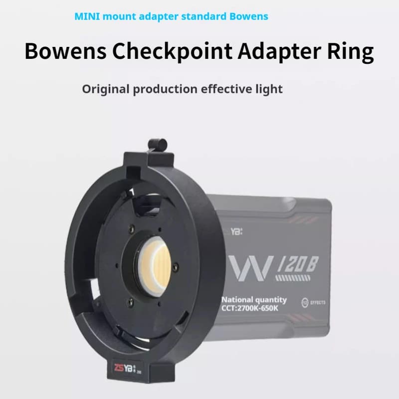 ZSYB Luce di riempimento Adattatore a baionetta Adattatore per luce di riempimento per montaggio ad anello Bocca a vite universale da 1/4 per vari portalampade Anello adattatore
