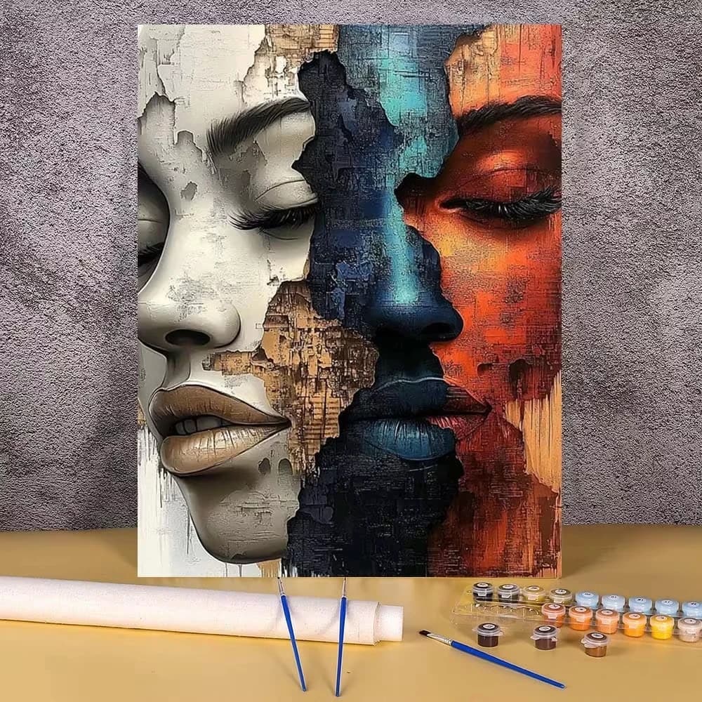 Unframe Abstract DIY Painting By Numbers Kits Drawing Acrylic Picture Wall Art for Living Room Home Decoration 30x40cm Arts Gift