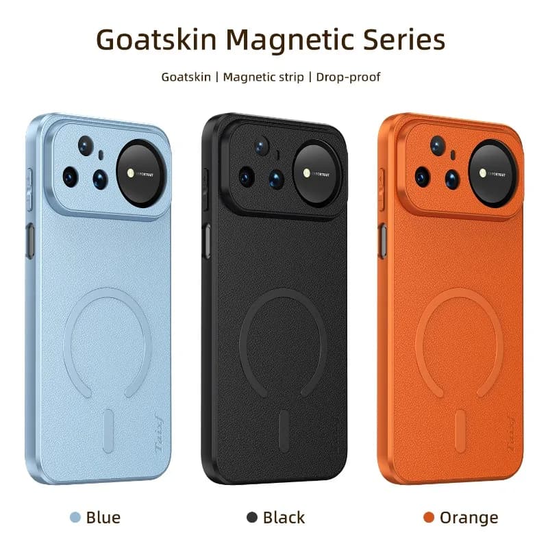 Custodia anti-caduta in pelle di capra Magsafe per Huawei Nova 15 Ultra 15 Pro, cover magnetica integrata per telefono, paraurti per Nova 15 Ultra 15 Pro