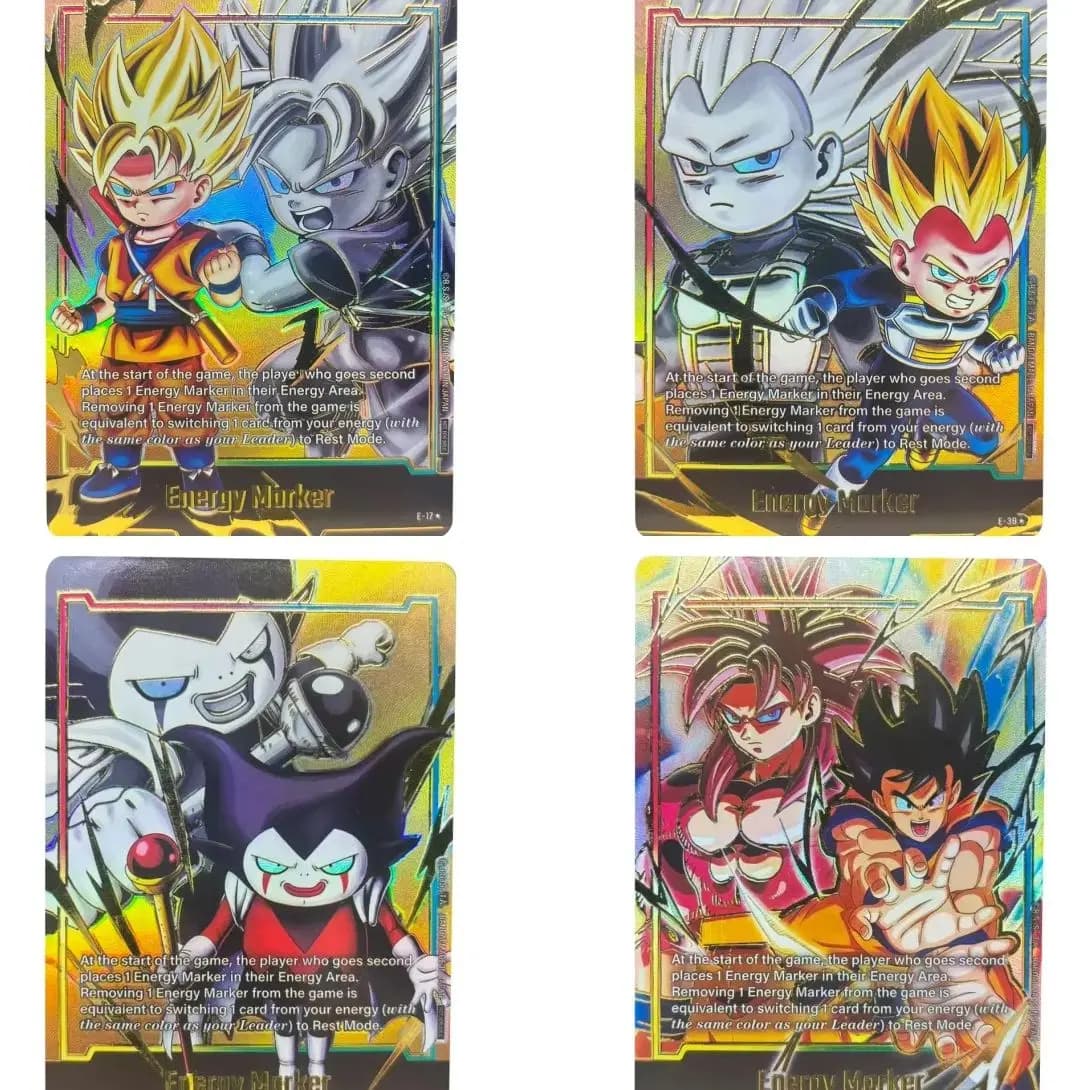 Dragon Ball Collezione di carte Fai da te stampa a caldo Son Goku Majin Buu Energy Marker Card Self Made Gioco Anime Carte Regalo Giocattolo