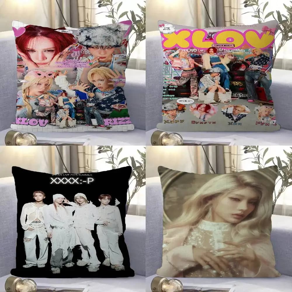 Popular K-pop Group X-XLov Anime Lucky Dragon Pillow Cover Sofa Cushion Cover Home Room Decoration Children Gift