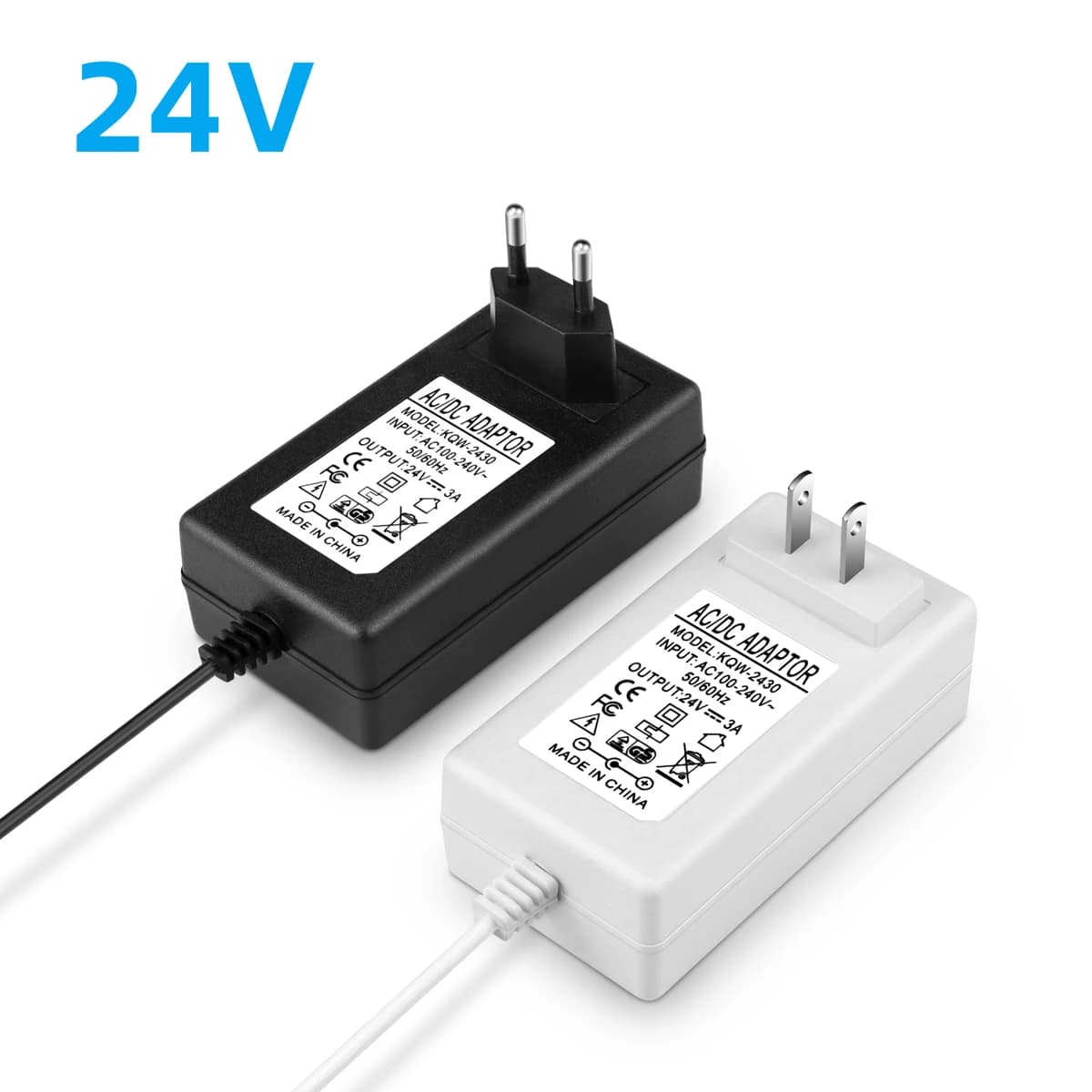 AC 110-240V A DC 24V 2A 3A Convertitore di Alimentazione Caricatore Interruttore LED Driver Adattatore di Alimentazione Universale Spina UE USA Trasformatore di Illuminazione