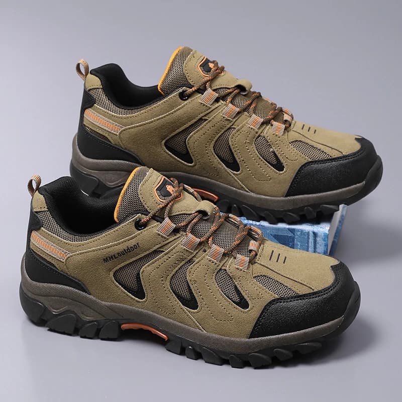 Men Outdoor Hiking Trekking Shoes Lace‑Up Non‑Slip Wear‑Resistant Comfortable Camping Climbing Casual Sneakers
