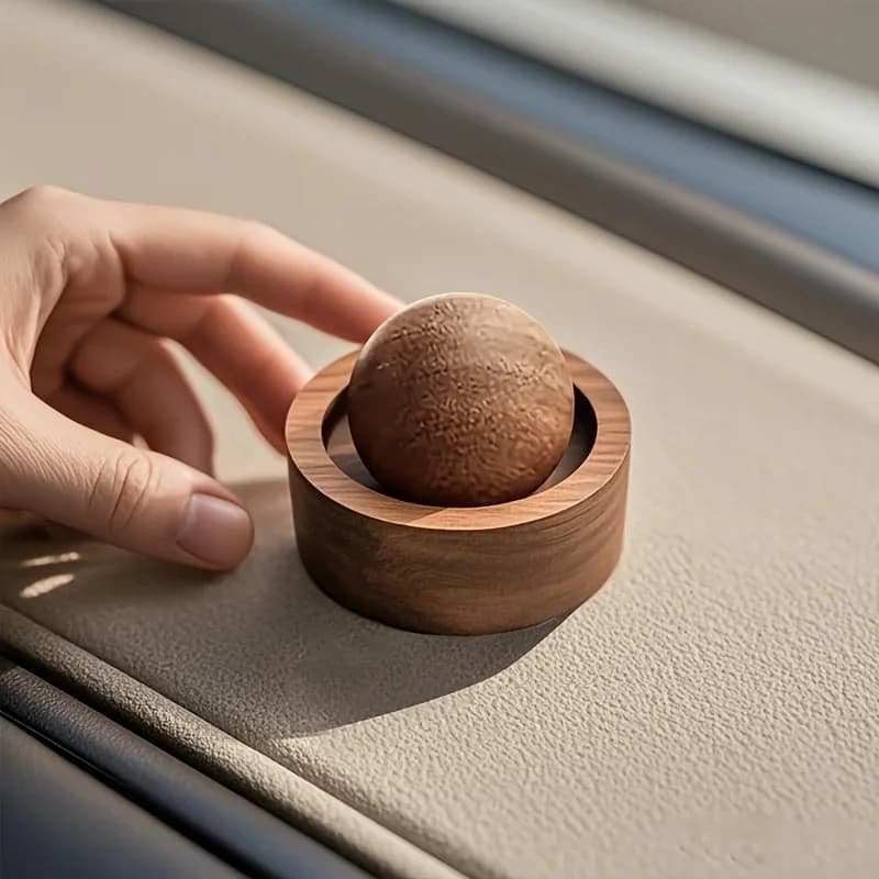 Mini Diffusore di Fragranze in Legno Naturale per Auto e Casa, Diffusore di Oli Essenziali per Camera da Letto, Soggiorno, Bagno, Ufficio