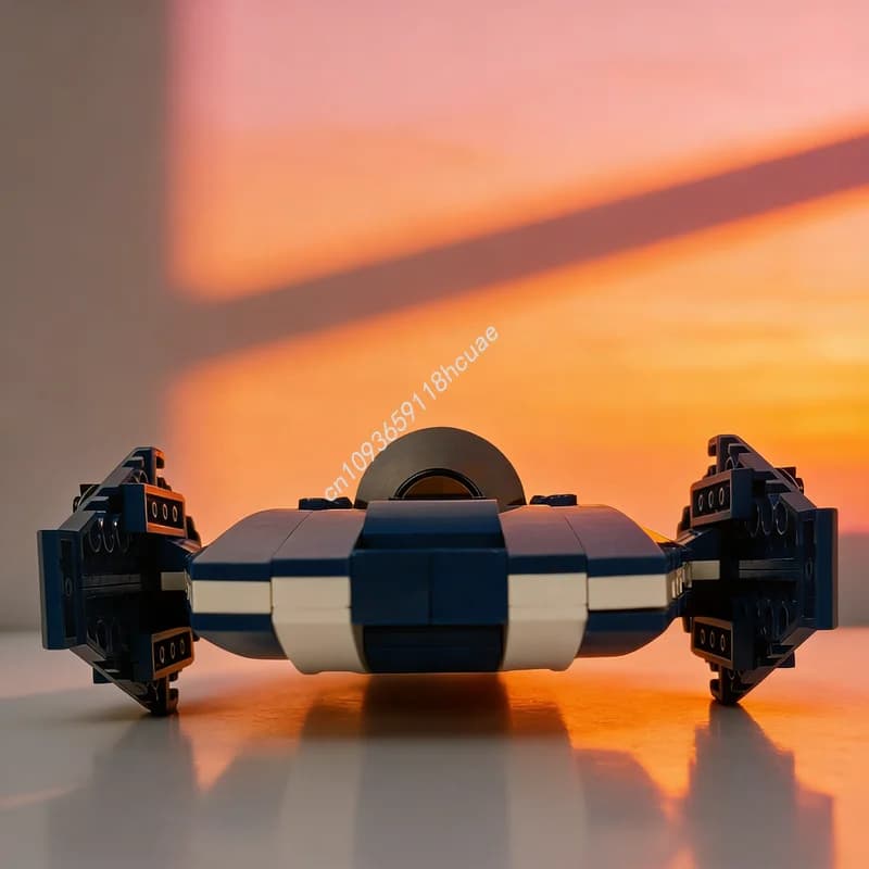 193 Pezzi MOC Blue Power Jet Modello Alternativo Creator 3 in 1, Gioco di Costruzioni, Regalo di Natale, Idea Architettonica