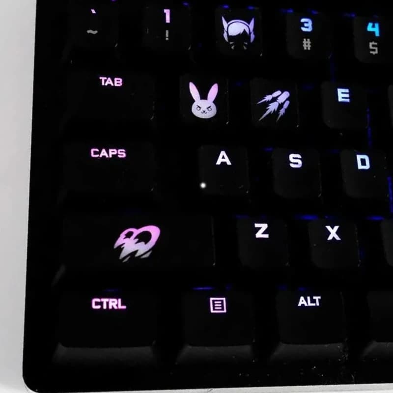 NEW Light Transmission Personality Pattern White Rabbit Direction Keycap Mechanical Keyboard ABS Keycap Game Gifts