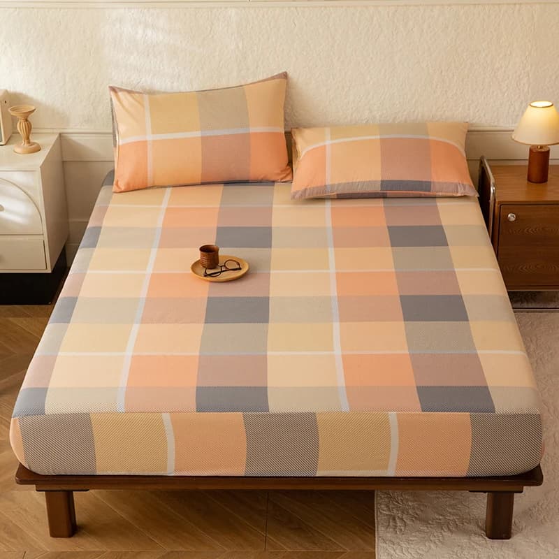 1 lenzuolo con angoli in cotone 100% (non include federa) con fascia elastica, morbido, delicato sulla pelle e traspirante