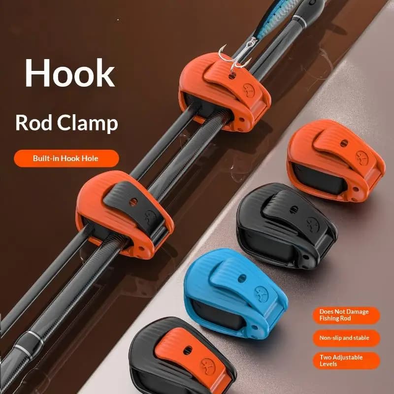 Supporto per Canna da Pesca 2/4 Pezzi, Clip di Fissaggio per Canna da Pesca, Design Compatto, Fissatore per Canna da Pesca