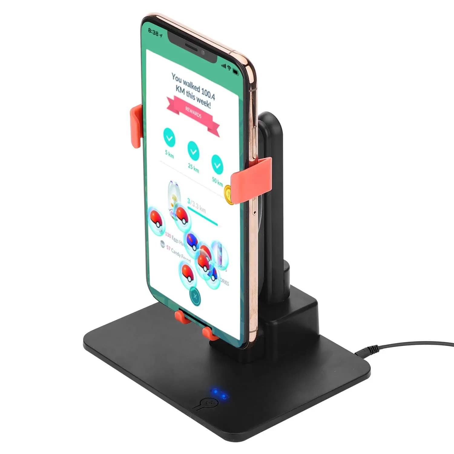 Dispositivo oscillante per telefono regolabile perfetto per uova da cova o Buddy Candy in Pokemon Go, compatibile con iOS e Android