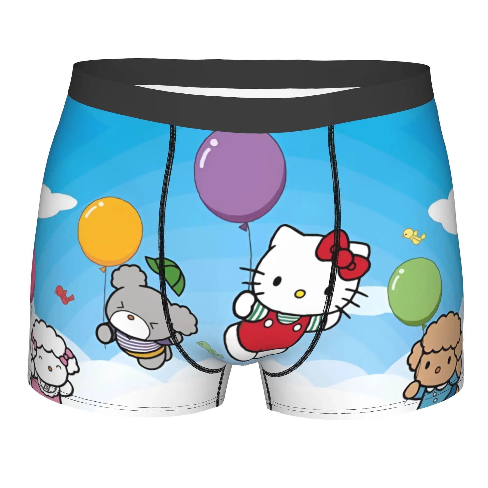 Customized Novelty Kitties Kitten Boxers Shorts Panties Men's Underpants Breathable Cat Anime Briefs Underwear
