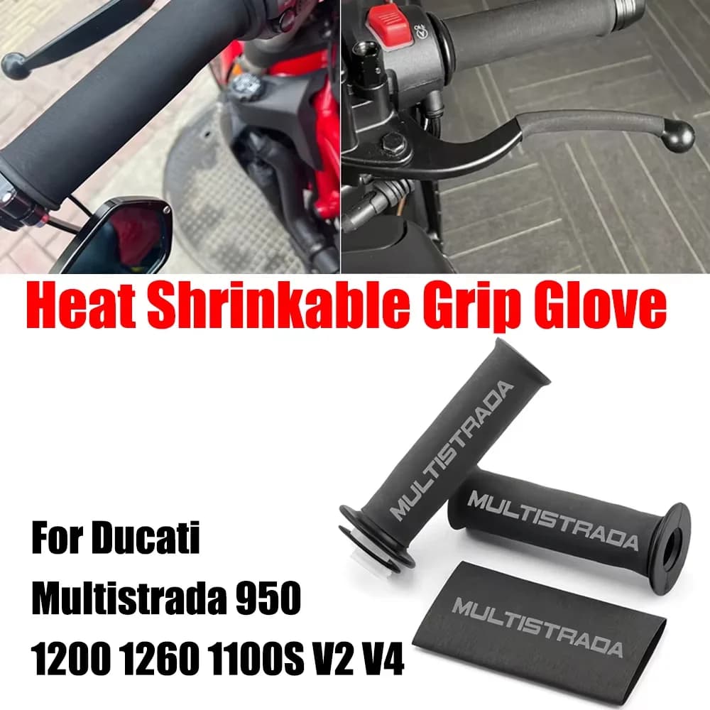 Per Ducati Multistrada 950 1200 1260 1100S V2 V4 Moto Frizione Leva del Freno Termoretraibile Grip antiscivolo Guanti di Gomma Copertura