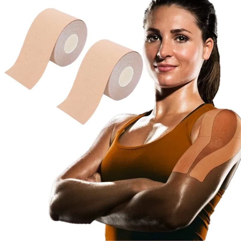 2 pezzi nastro kinesiologico fasciatura di pronto soccorso palestra Fitness sport adesivo elastico nastri per lesioni da deformazione adesivo per alleviare il dolore muscolare del ginocchio