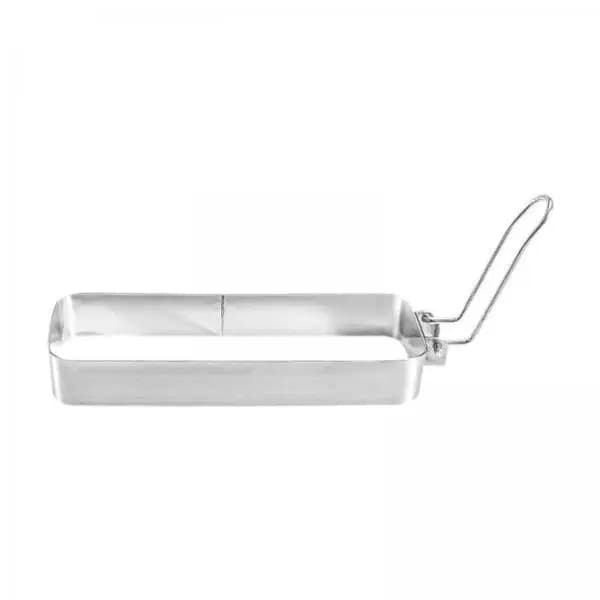 Rectangle Egg Frying Rings Stainless Steel Pancake Mould Shaper with Handle Nonstick Frame for Breakfast Griddle Pan