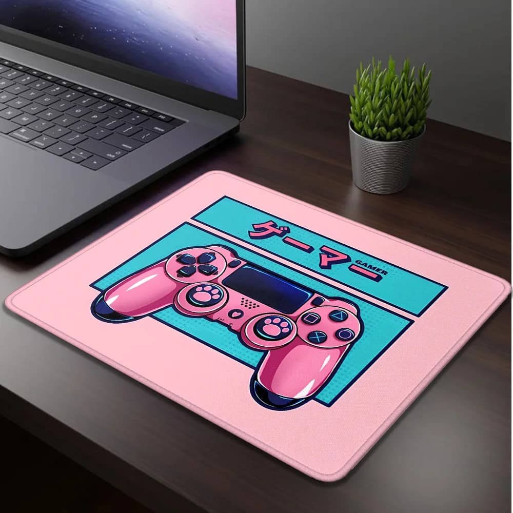 Tappetino per mouse da gioco rosa, accessori per ufficio, tappetino da scrivania, tappetino per computer, tappetino per mouse, tappetino per mouse veloce