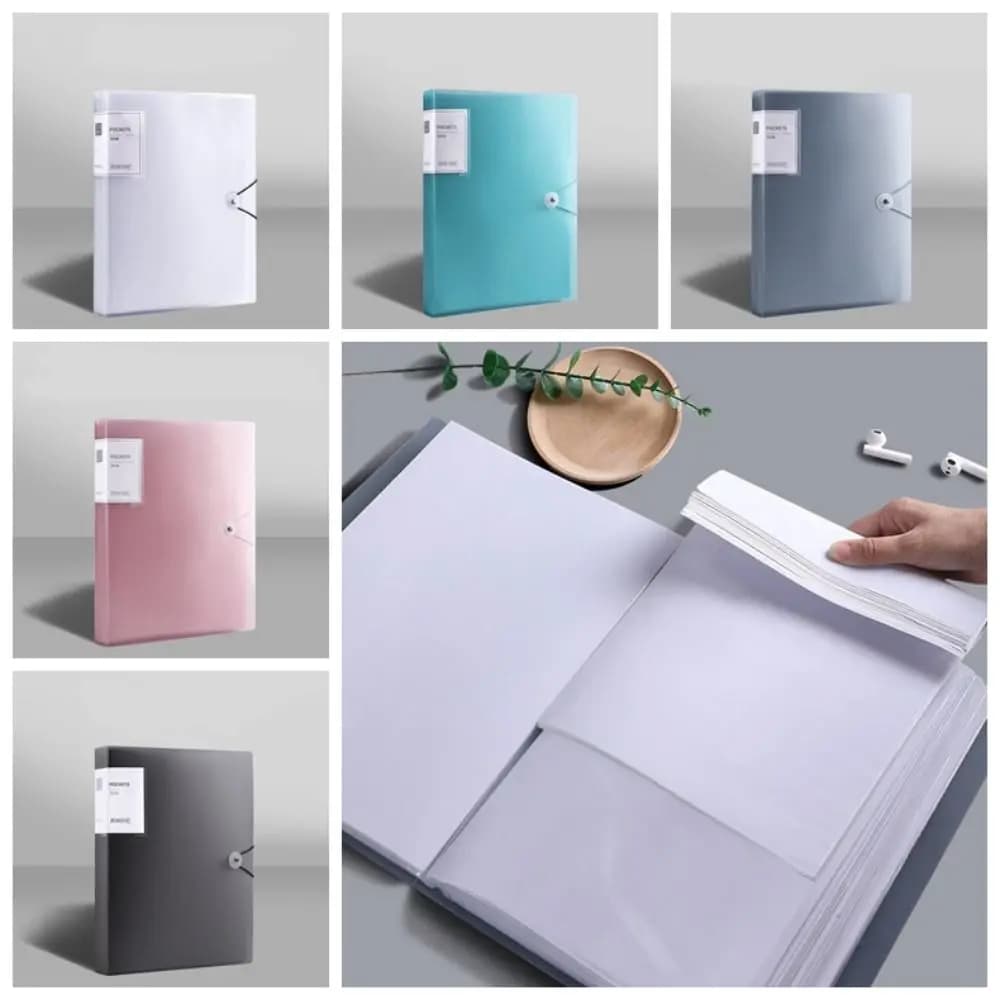 Organizzatore di file A4 per archiviazione da tavolo Organizzatore di documenti multifunzionale di grande capacità Cartella di carta per file A4 impermeabile antipolvere