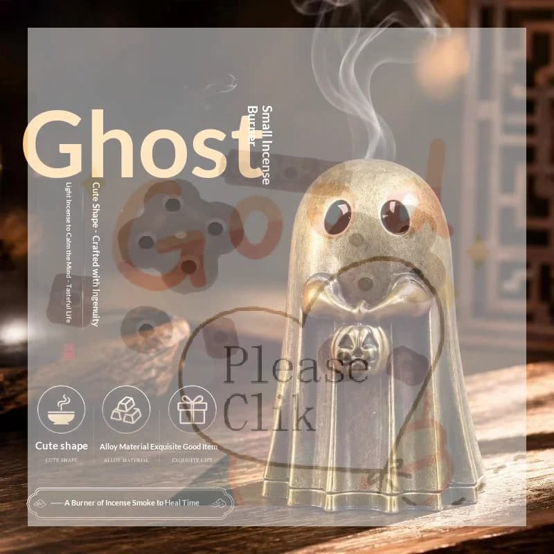 【HG】Unique Ghost Pumpkin Incense Holder Ornament Halloween Desktop Decoration For Home Living Room Party Fragrance Diffuser