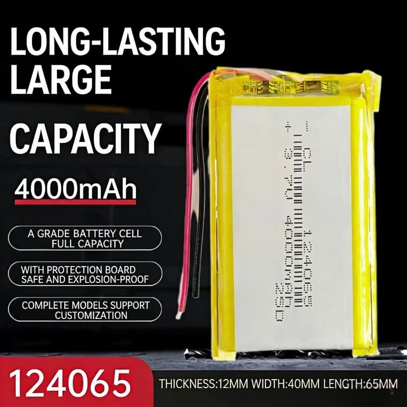 3.7V 4000mAh Lithium Polymer Battery for Smart Lock, Tablet, Camera, Driving Recorder, Radio, Walkie-talkie, with PH 2.0mm 2 pin connector