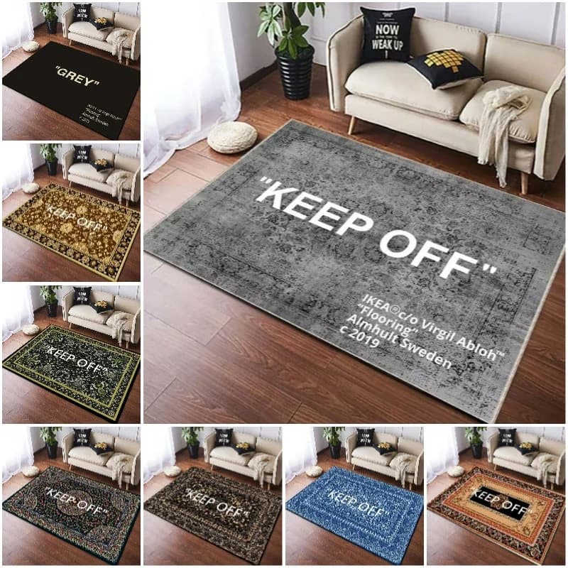 “Keep Off' Tappeto Decorazioni di lusso Tappeti Soggiorno Casa Area per il tempo libero Tappeto antiscivolo Comodino Tappetini morbidi Zerbino per interni