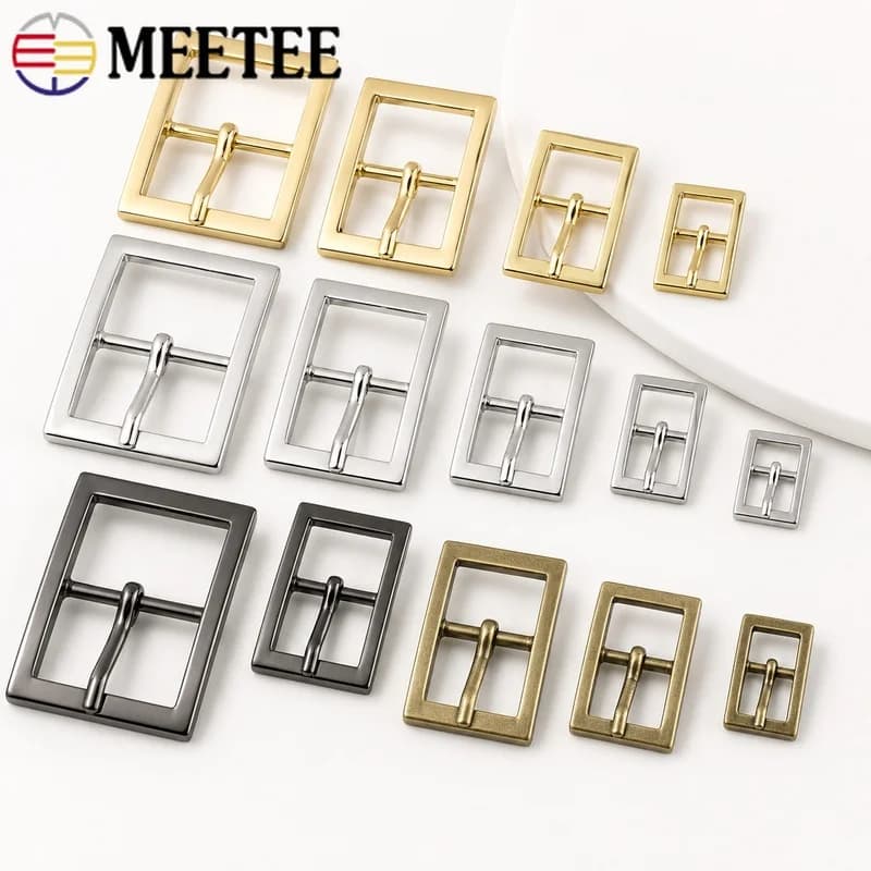 5/10Pcs 16-38mm Metal Pin Buckles Adjuster for Bag Strap Belt Shoe Handbag Clasp Hook Leather Craft Hardware Repair Accessories