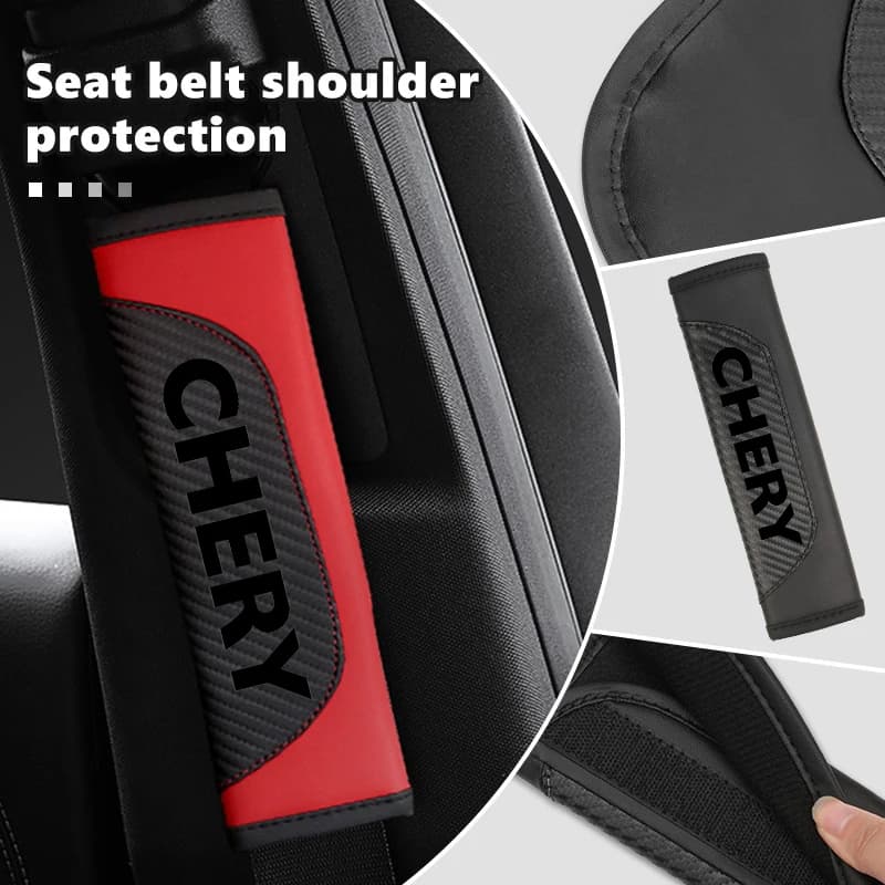 Car Seat Belt Shoulder Cover Protection Pad Safety Belt Anti-wear Accessories For Chery Fulwin QQ Tiggo 3 5 T11 A1 A3 A5 Amulet