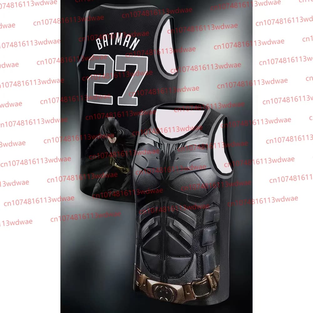 2026 Batman Men's Jogger Sport Joker T-Shirt Fast Drying Short Sleeved Fitness Jumpsuit Jersey Supereroe Gym Tee