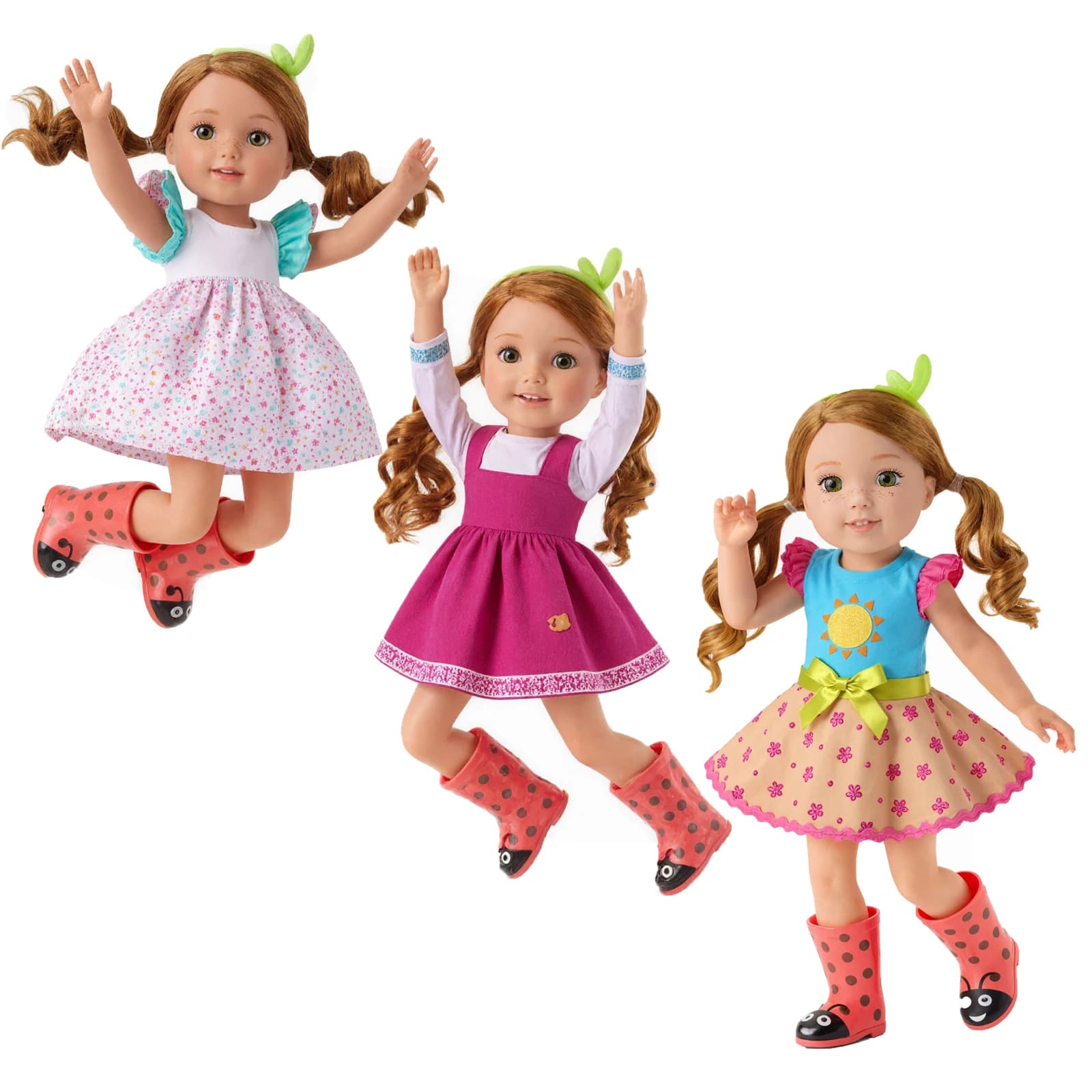 Vestiti per bambole Abito con stampa carino per Wellie Wisher da 14,5 pollici 32-34 cm Paola Reina Accessori per bambole Costume da bagno Calze Nancy Dolls