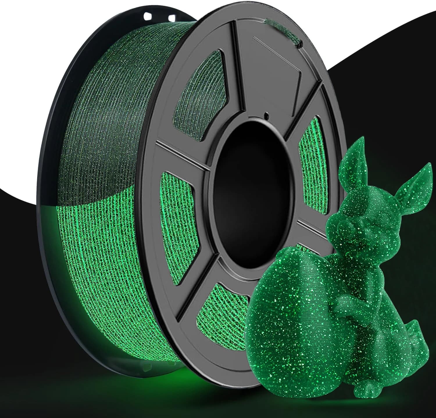 Filamento PLA luminescente per stampa 3D, bobina da 1,75 mm versione aggiornata, filamento PLA che si illumina al buio, effetto cielo stellato