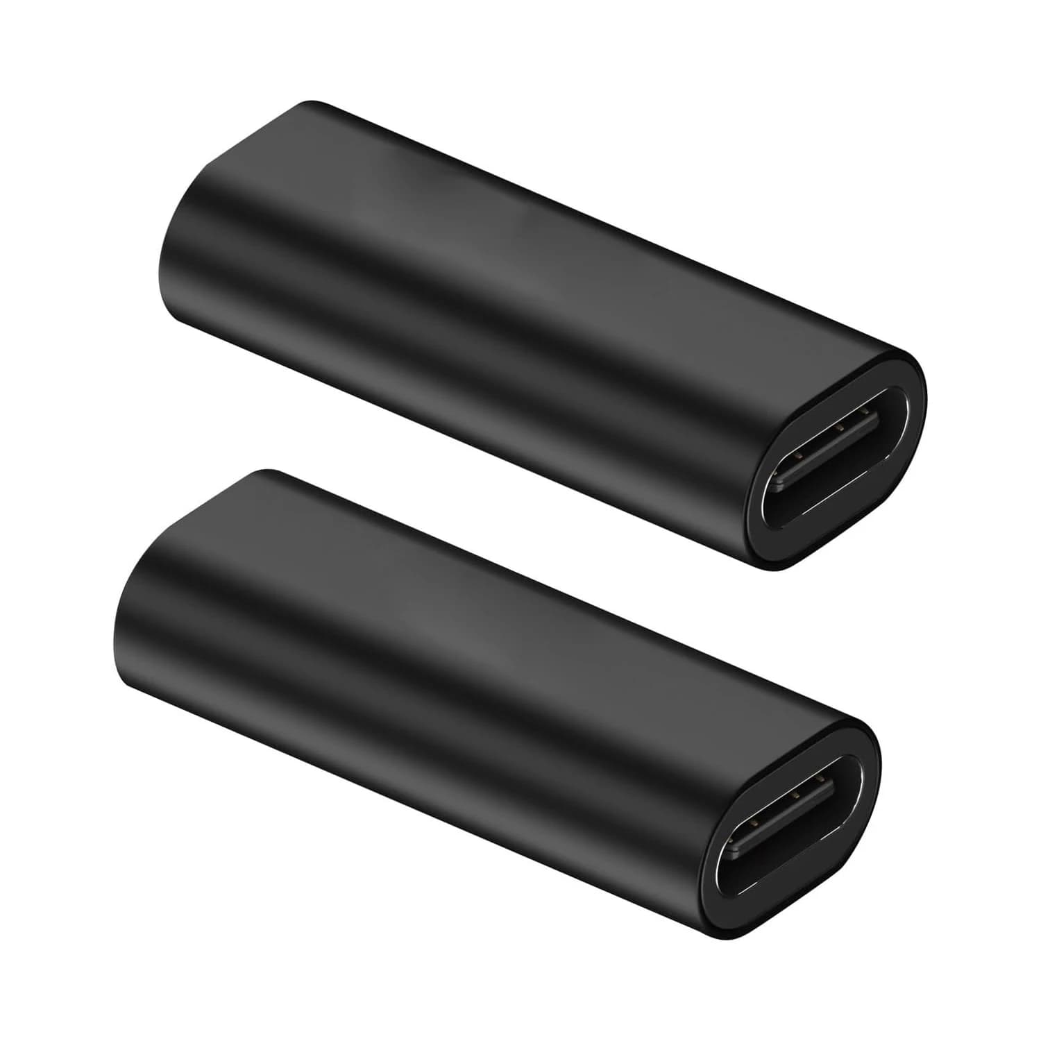 USB C Female to Female Adapter 1/2 Pack Type C Extender Coupler Support Data Transfer Fast Charging for Laptop Phone Tablet